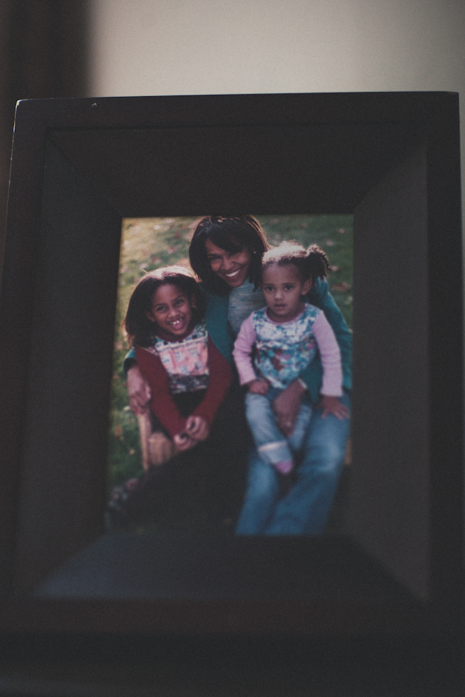 A photo of Judia Black  and her daughters when they were younger