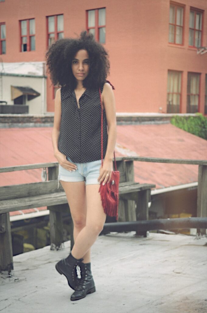 Nikisha Riley showing her fashion statement
