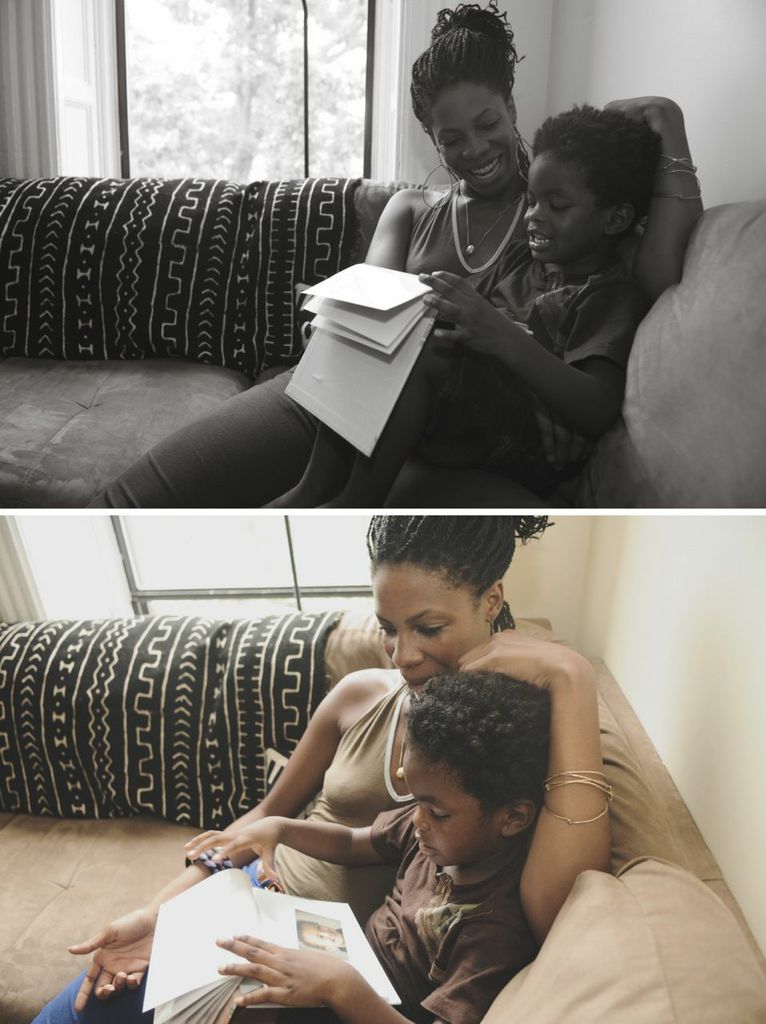 Nasozi Kakembo bonding with her child